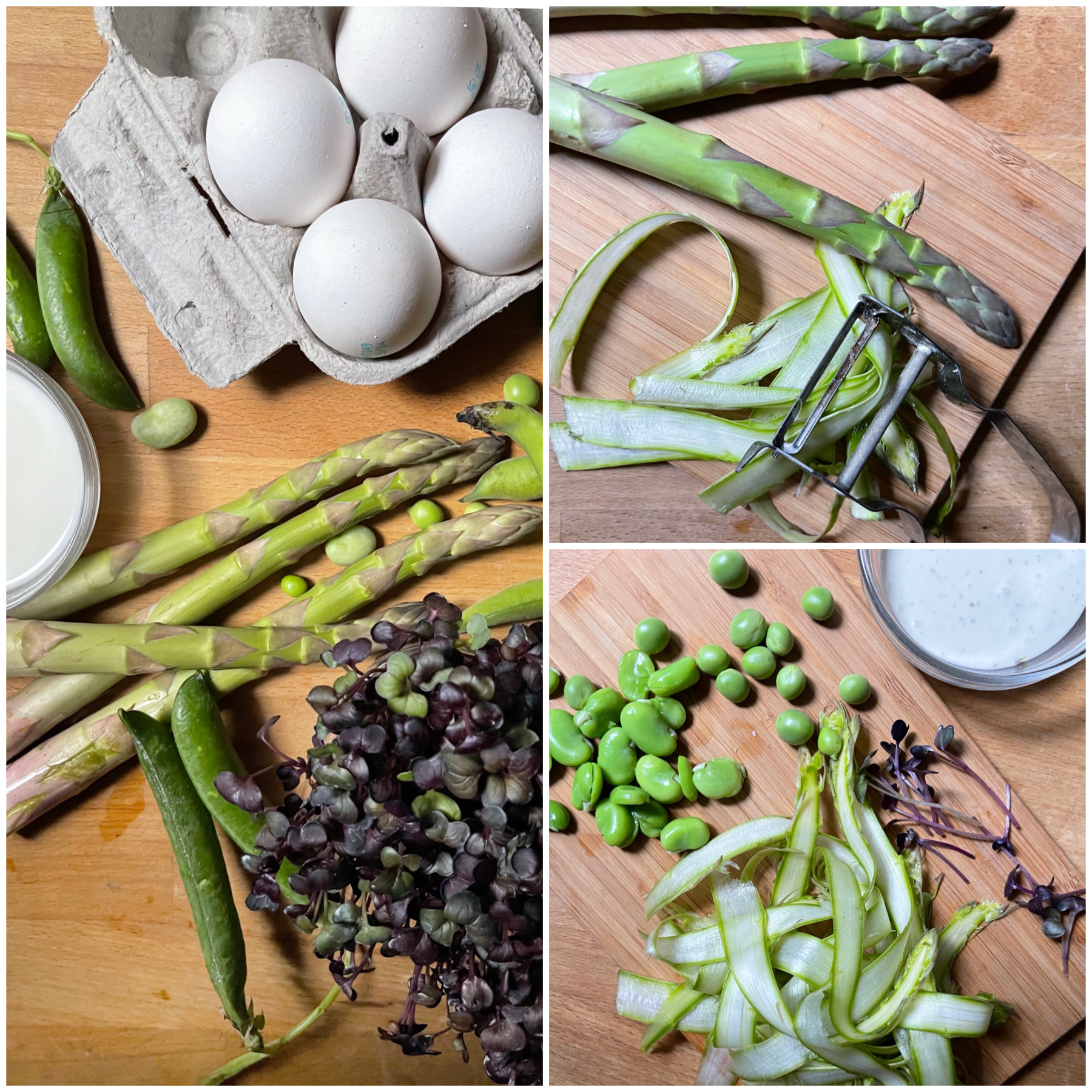 Insalata di asparagi e uova bazzotte